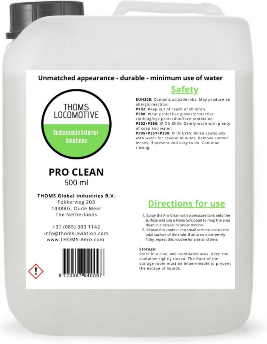 THOMS Automotive Pro Clean - 500ml - Duurzaam - auto wassen - autoshampoo - auto reinigen - pre-cleaner