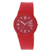 Leuk rood sport horloge van Q&Q 10 atm waterdicht dus ideaal voor sporten en zwemmen lichtgewicht model vp46j013y
