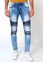 Biker Broek Heren  Slim Fit - 3038 - Blauw