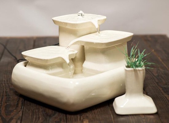 Miaustore grande fontaine à boire en céramique - fontaines à boire - blanc  - bol d'eau... | bol
