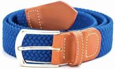 OfeliaT - Elastisch gevlochten riem - Blauw 100cm - Heren / Dames