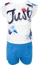 Babes & Binkies Setje Just Blauw Kids Wit, Blauw - Maat 158/164