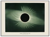 Total Eclipse of the Sun, Étienne Léopold Trouvelot - Foto op Akoestisch paneel - 120 x 90 cm