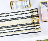 20 Kleuren plus Gouden Vormen Washi Tapes Zwart Wit Goud | Twintig Verschillende Washi Tapes in Meerdere Kleuren en Patronen | Gouden Patronen | Masking Tapes | Bullet Journal | Pl