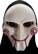 Carnival Toys Verkleedmasker Met Kap Wit/zwart/rood One-size