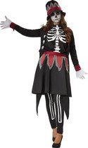 dressforfun - Griezelige Skull Lady L - verkleedkleding kostuum halloween verkleden feestkleding carnavalskleding carnaval feestkledij partykleding - 302414