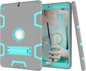 Apple iPad Air 3 10.5 (2019) Hoes - Mobigear - Shockproof Serie - Hard Kunststof Backcover - Grijs /  Turquoise - Hoes Geschikt Voor Apple iPad Air 3 10.5 (2019)