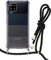 Samsung A42 Hoesje - Samsung Galaxy A42 hoesje met koord transparant shock proof case