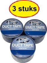 IT'z Duct Tape 27- Bleu Foncé 3 pièces 48 mm x 10m |  ruban adhésif - ruban adhésif - ruban canard - ruban adhésif