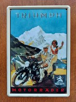 Triumph - Metalen reclamebord - Wandbordje - 10x15
