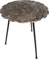 Pippa Design Bijzettafel - boomstronk-look - metaal - zilverkleurig