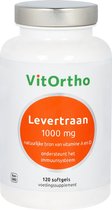 VitOrtho Levertraan 1000 mg - 120 softgels - Vetzuren - Voedingssupplement