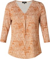 ES&SY Mirthe Top - Camel/Multi Colour - maat 42