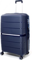 Attitudez EliteZ Reiskoffer Large Blauw 76cm - TSA-slot - Uitbreidbaar
