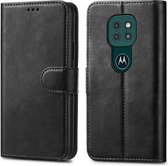 Motorola G9 Play Book Case Luxe Wallet Zwart
