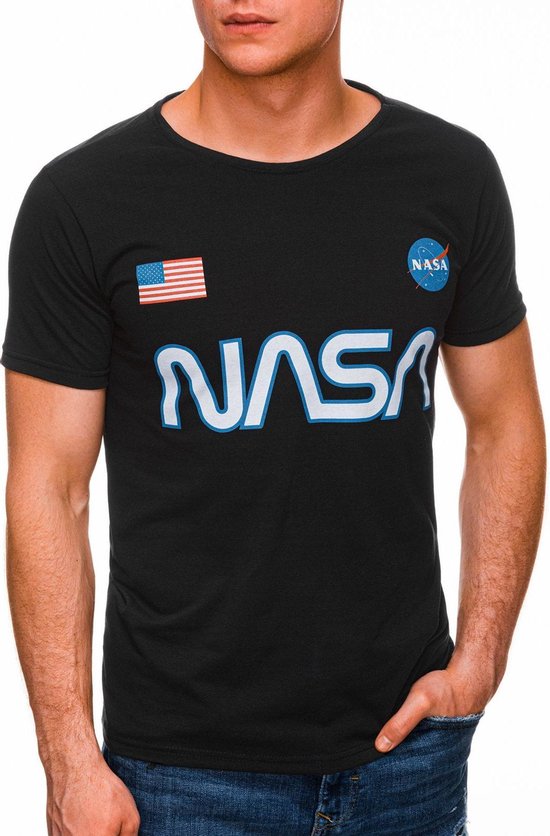 Ombre - heren T-shirt zwart - S1437 - Nasa