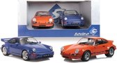 Porsche 911 RSR & Porsche 964 RS (Oranje) (25 cm) 1/18 Solido - Modelauto - Schaalmodel - Modelauto - Miniatuurauto - Miniatuur autos