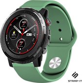 Siliconen Smartwatch bandje - Geschikt voor  Xiaomi Amazfit Stratos sport band - legergroen - Strap-it Horlogeband / Polsband / Armband