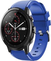 Siliconen Smartwatch bandje - Geschikt voor  Xiaomi Amazfit Stratos silicone band - blauw - Horlogeband / Polsband / Armband