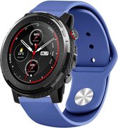 Siliconen Smartwatch bandje - Geschikt voor  Xiaomi Amazfit Stratos sport band - donkerblauw - Horlogeband / Polsband / Armband