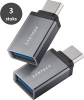 SAMTECH USB-C naar USB-A adapter OTG Converter USB 3.0 - Geschikt voor Apple MacBook Pro/Air, Samsung, Dell en meer - 3-stuks SpaceGray