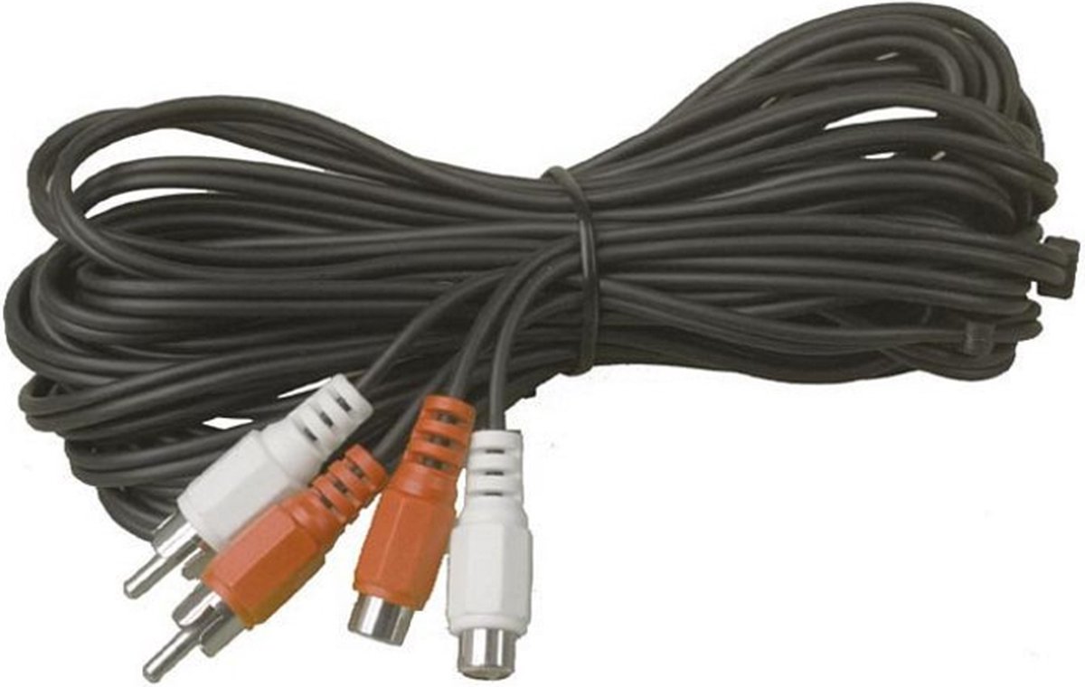 EUROPART - VERLENGKABEL 2XRCA M - 2XRCA F - 7.5M