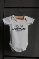 Gepersonaliseerd Rompertje Baby (NAAM) (GEBOORTEDATUM) - Maat 74/80