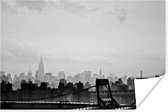 Poster New York skyline in zwart-wit - 90x60 cm