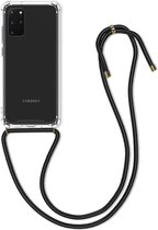 Telefoonhoesje Samsung S20 FE hoesje - Samsung Galaxy S20 FE hoesje met koord zwart siliconen case