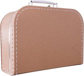Koffertje - Kraft - Karton - Bedrukt met jouw eigen tekst - 30 cm