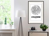 Poster - City Map: Cologne (Round)-20x30