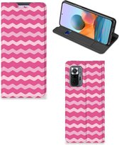 GSM Hoesje ontwerpen Xiaomi Redmi Note 10 Pro Fotohoesje Waves Pink
