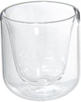 Set van 2 dubbelwandige/thermische glazen tassen - 15 cl