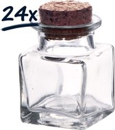 25x bocal en verre en verre avec bouchon | (6.5x4)cm | pots de stockage | pot de stockage | parfum | décoration | passe-temps | artisanat | sucre nuptiale - sucre de baptême - haricots à sucre - dragées - fleurs - thé - herbes - épices