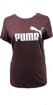 Puma essentials tee dames vineyard wine 85345596, maat L