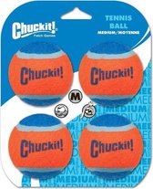 Chuckit - Honden Tennisballen - 4 Stuks - Medium - 6 CM