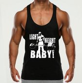 Tank top – fitness – heren – ronnie coleman  – large - bodybuilding – powerlifting