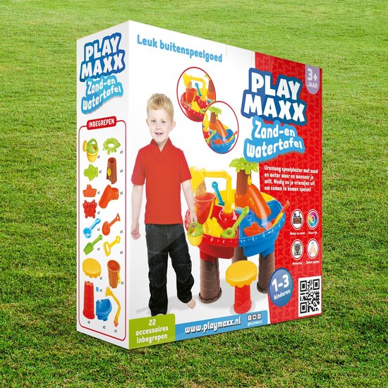 PlayMaxx Zandbak en Watertafel Speelgoed - 22-delig - PlayMaxx