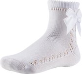 iN ControL 2pack witte JACQUARD sokken met strik - maat 23/26