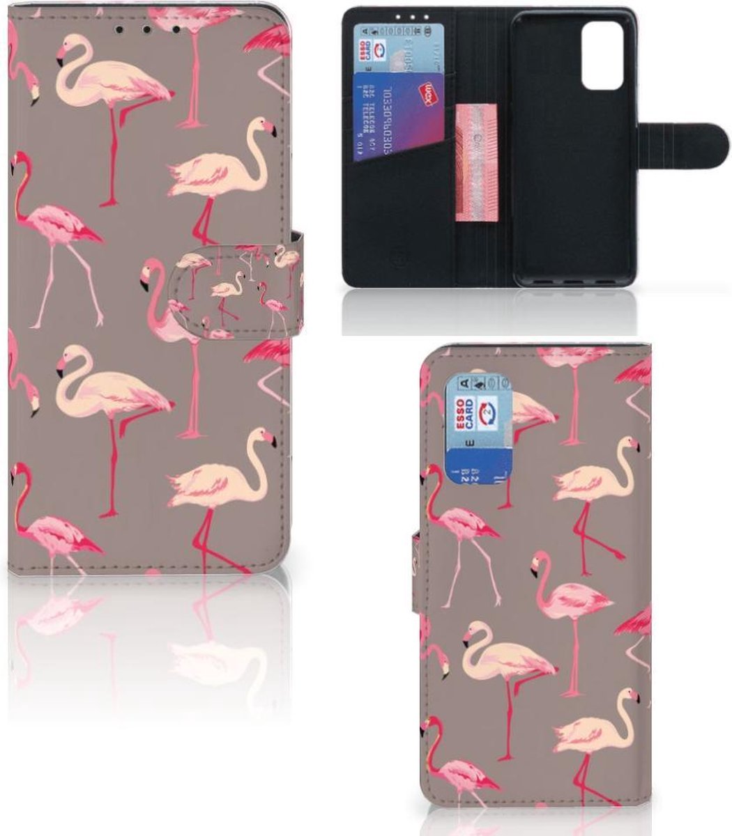 Samsung Galaxy A32 4G Telefoonhoesje met Pasjes Flamingo