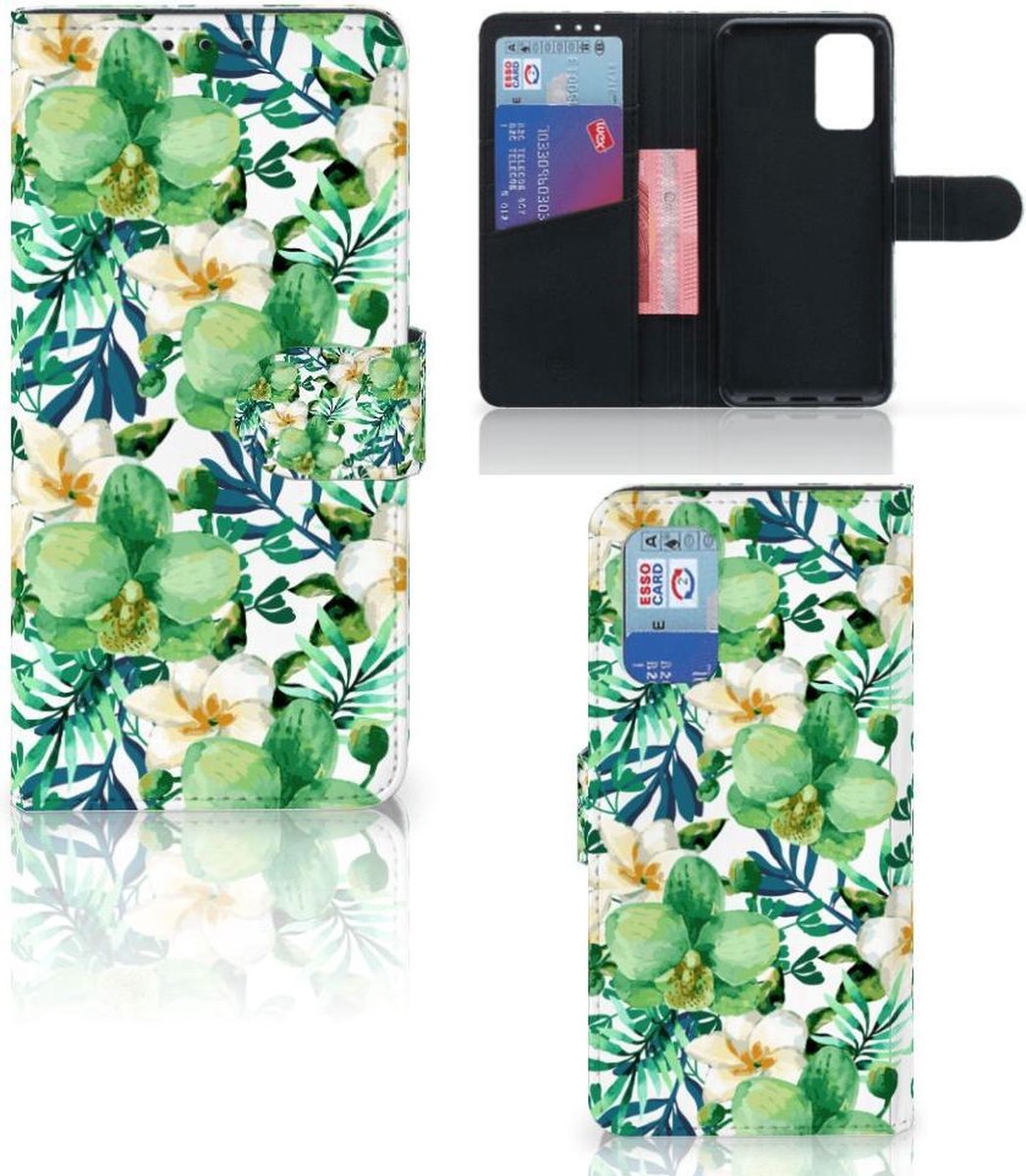 Samsung Galaxy A32 4G Hoesje Orchidee Groen