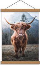 Schoolplaat – Buffel in het Bos - 30x40cm Foto op Textielposter (Wanddecoratie op Schoolplaat)
