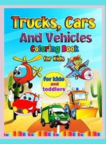 Trucks, Cars, and Vehicles Coloring Book
