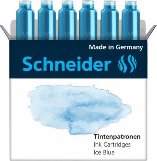 Schneider inktpatronen - pastel IJsblauw - doos 6 stuks - S-166130