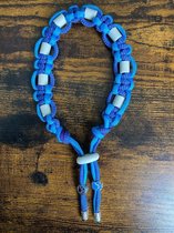 Anti-tekenband - vlooienband - voor hond - met EM kralen grijs - Maat M - Nekomvang 30-40 cm - kleur blauw paars