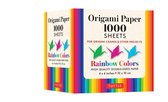 Origami Paper Rainbow Colors 1,000 sheets 4" (10 cm)
