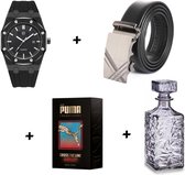Luxe Cadeau pakket voor Mannen - GreatGift - Stoer Cadeau- Cadeau voor Man - Vaderdag - Kerstcadeau- Luxe horloge - Sporthorloge - Cadeau pakket - Whiskey karaf