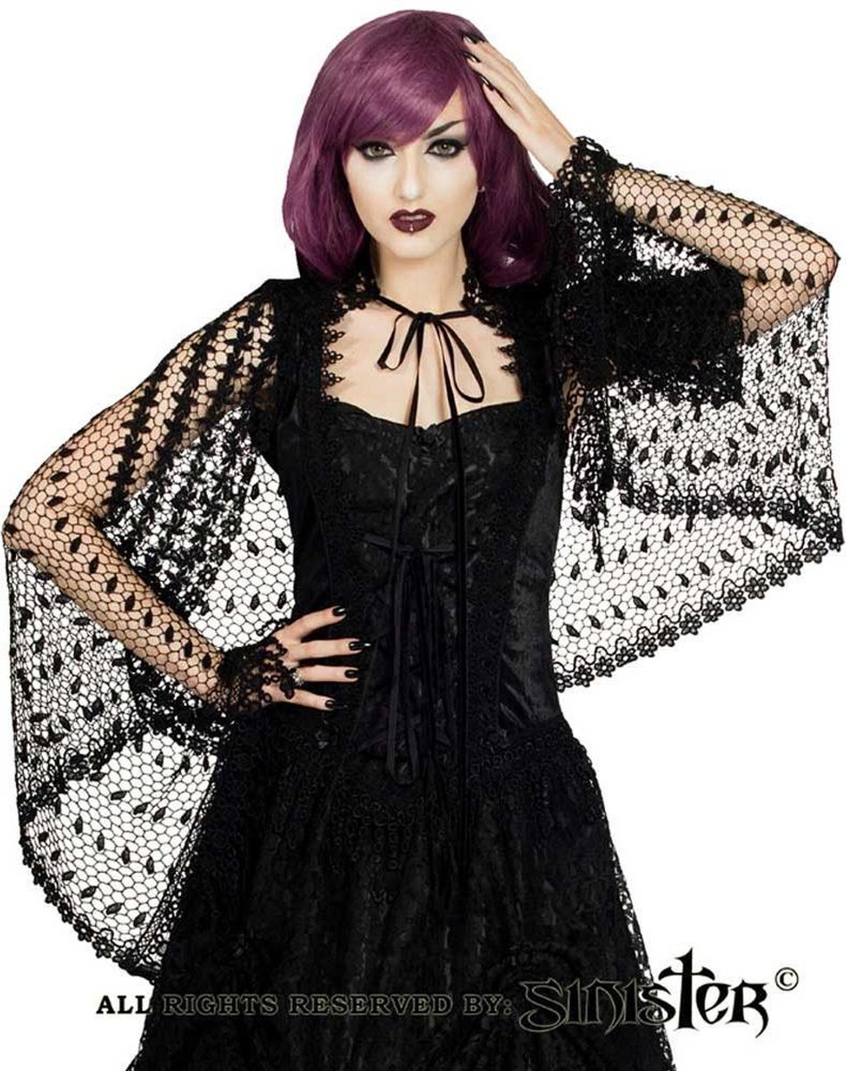 Sinister - W003 Cape/Mantel/Poncho - Zwart