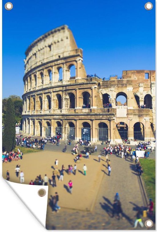 Foto: Muurdecoratie romeinse rijk colosseum mensen 120x180 cm tuinposter tuindoek buitenposter