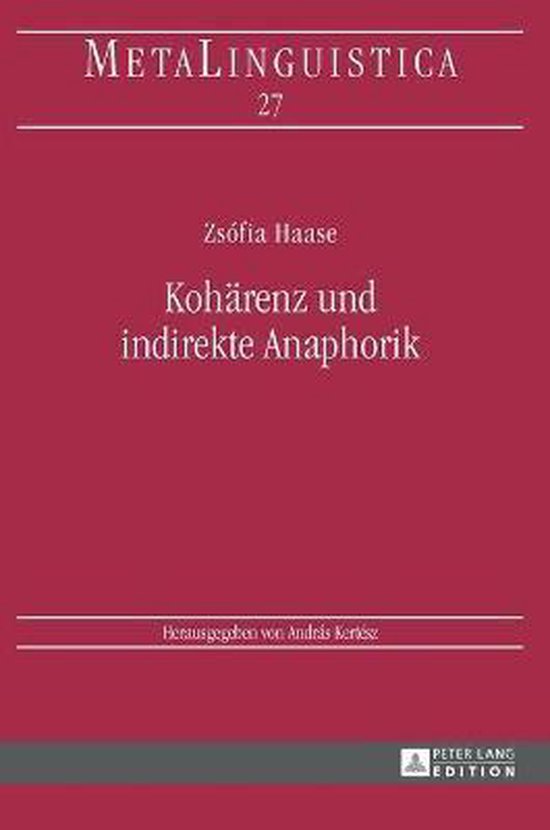 Kohärenz und indirekte Anaphorik - cover